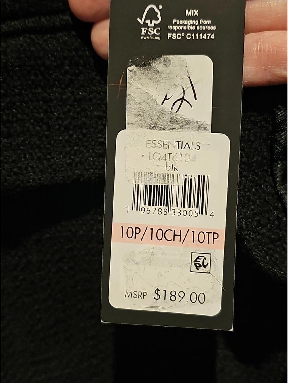 Karl Lagerfeld Paris Black Tweed Fringed Blazer Jacket Size 10 P  NWT  Ret $189 - Picture 7 of 9